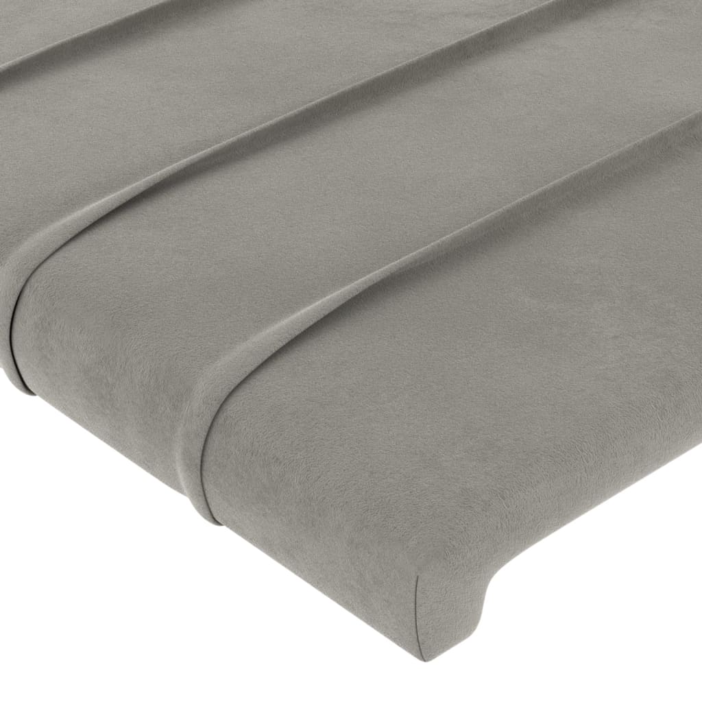 vidaXL Cabeceros 4 unidades de terciopelo gris claro 80x5x78/88 cm