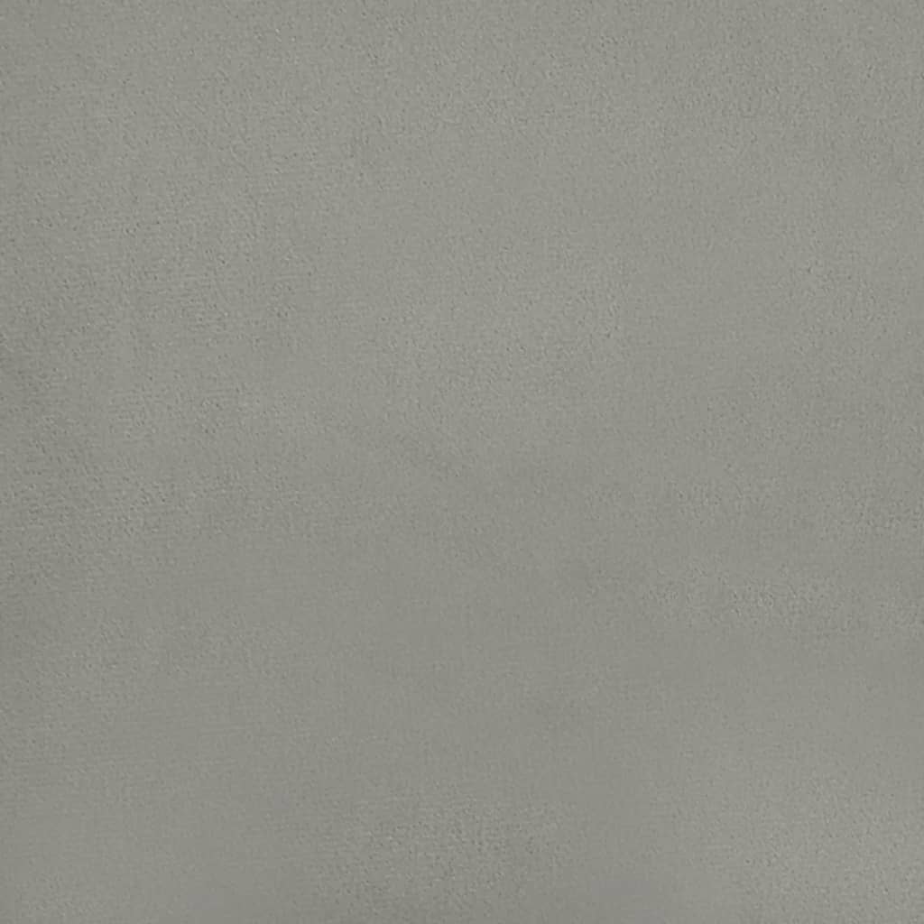 vidaXL Cabeceros 4 unidades de terciopelo gris claro 80x5x78/88 cm