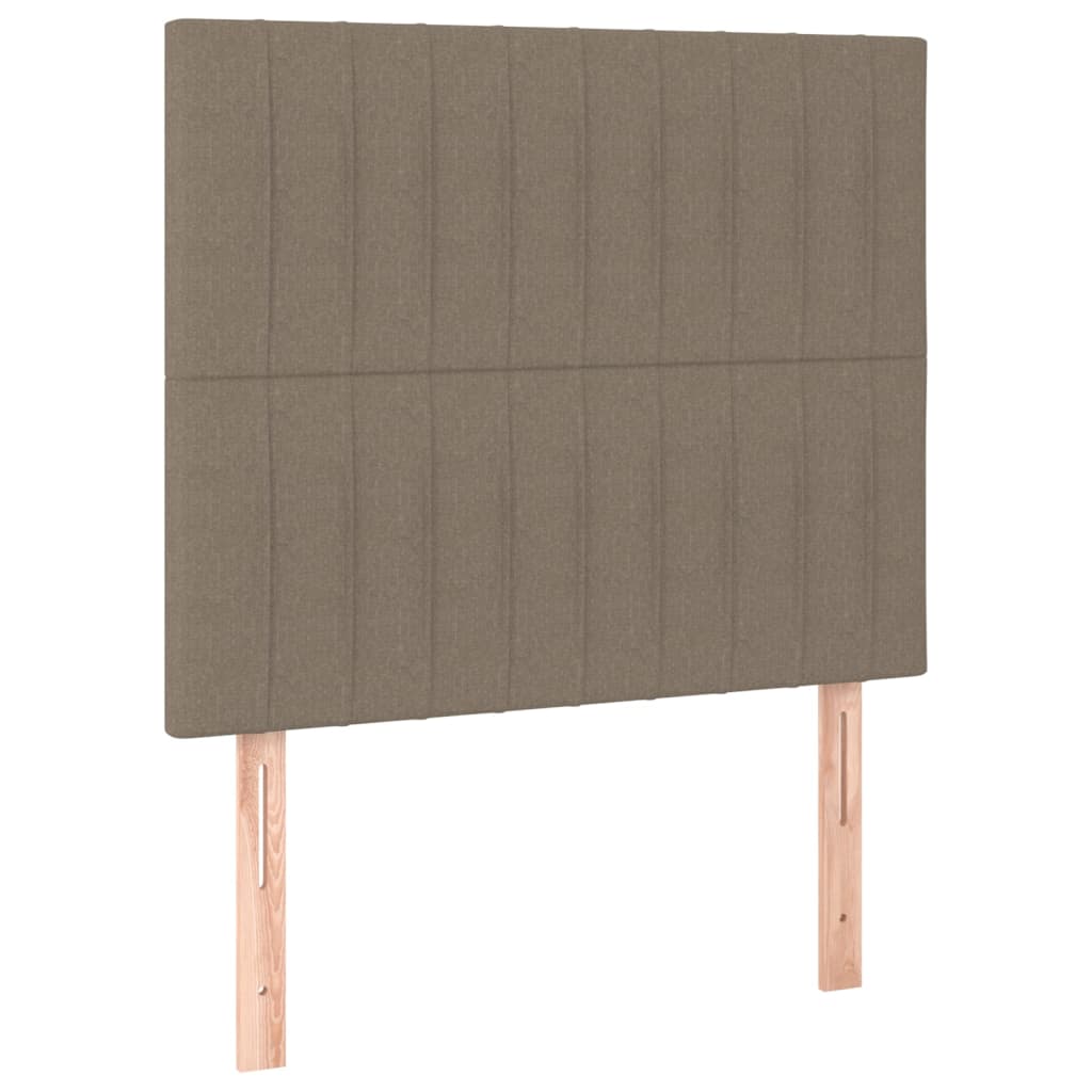 vidaXL Cabeceros 2 unidades tela gris taupe 80x5x78/88 cm