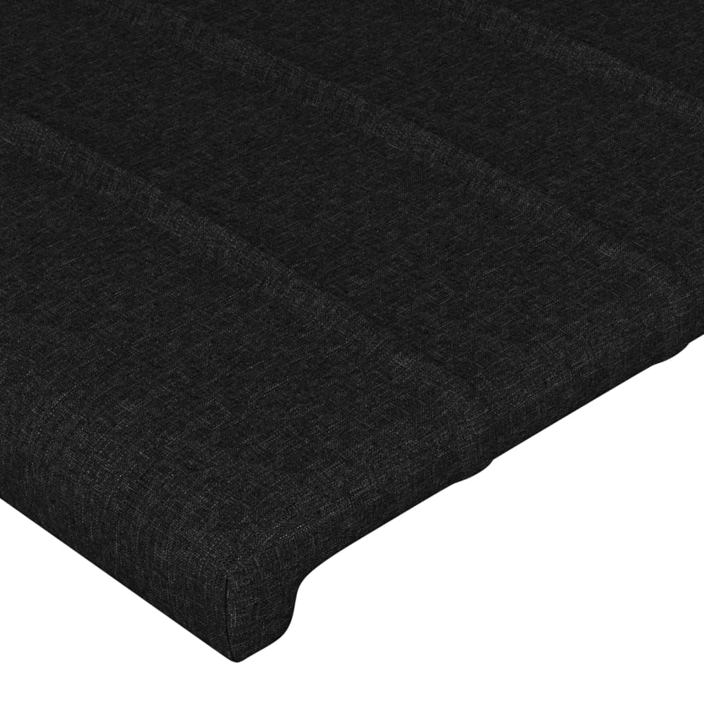 vidaXL Cabeceros 4 unidades de tela negro 80x5x78/88 cm