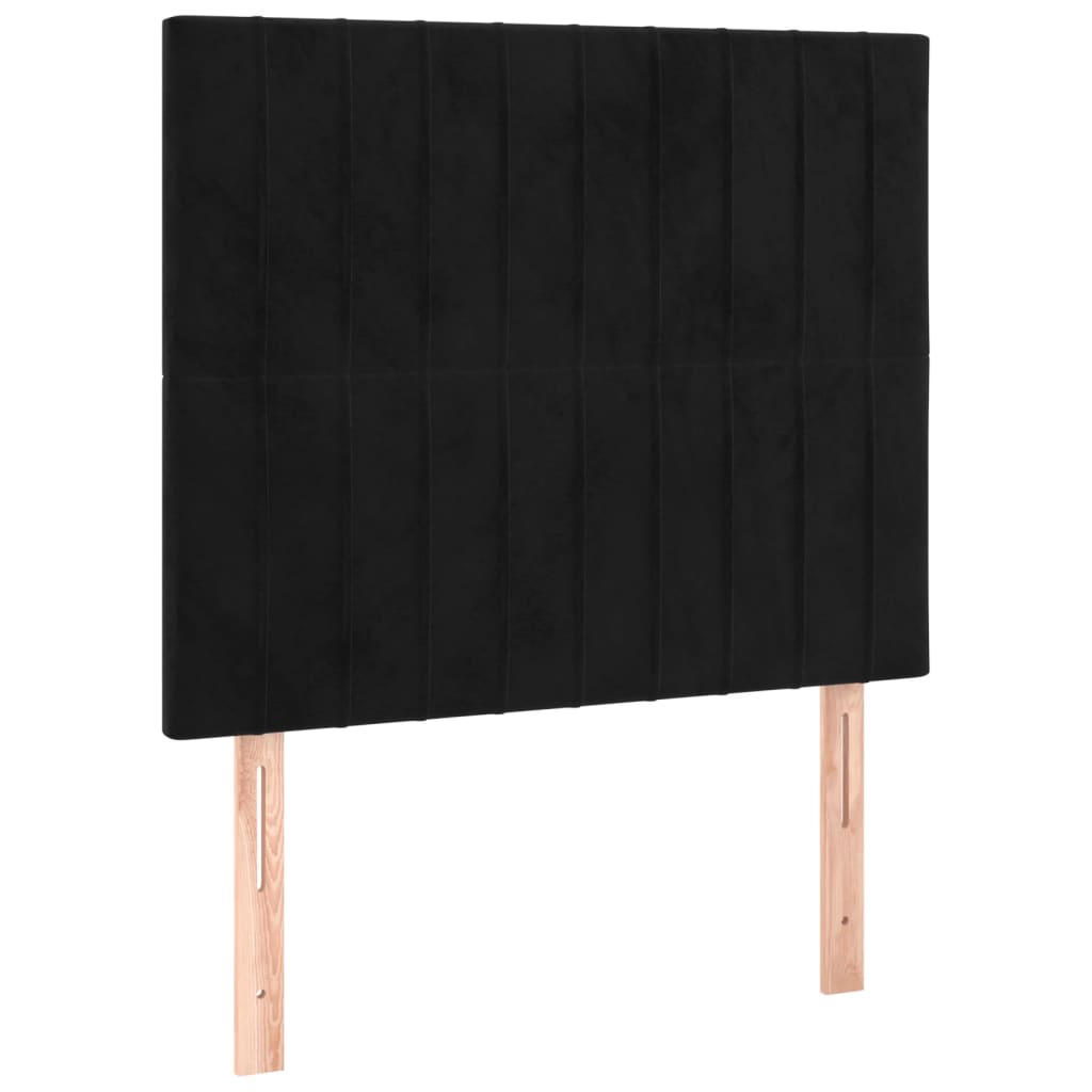 vidaXL Cabeceros 2 unidades de terciopelo negro 80x5x78/88 cm