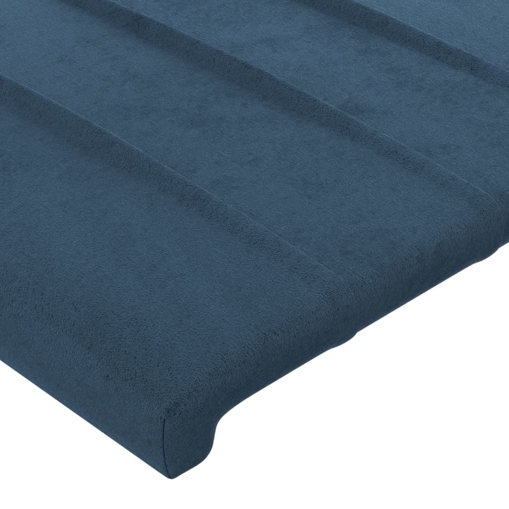 vidaXL Cabeceros 2 unidades de terciopelo azul oscuro 90x5x78/88 cm