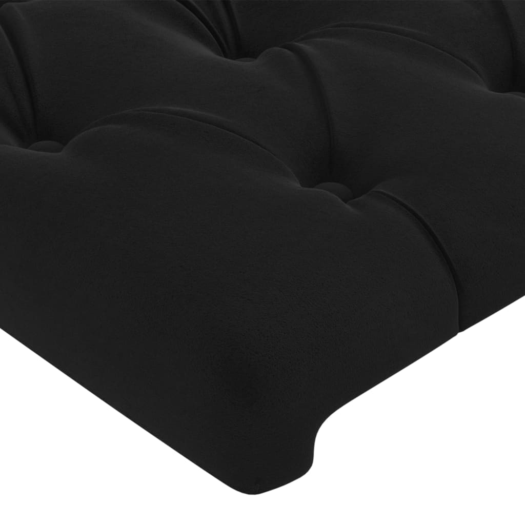 vidaXL Cabeceros 4 unidades terciopelo negro 72x7x78/88 cm