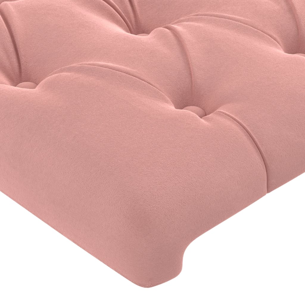 vidaXL Cabeceros 4 unidades de terciopelo rosa 80x7x78/88 cm