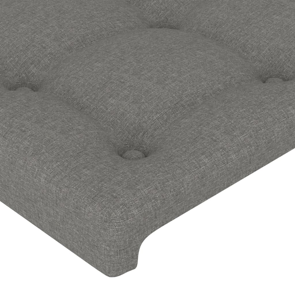 vidaXL Cabeceros 4 unidades de tela gris oscuro 80x5x78/88 cm