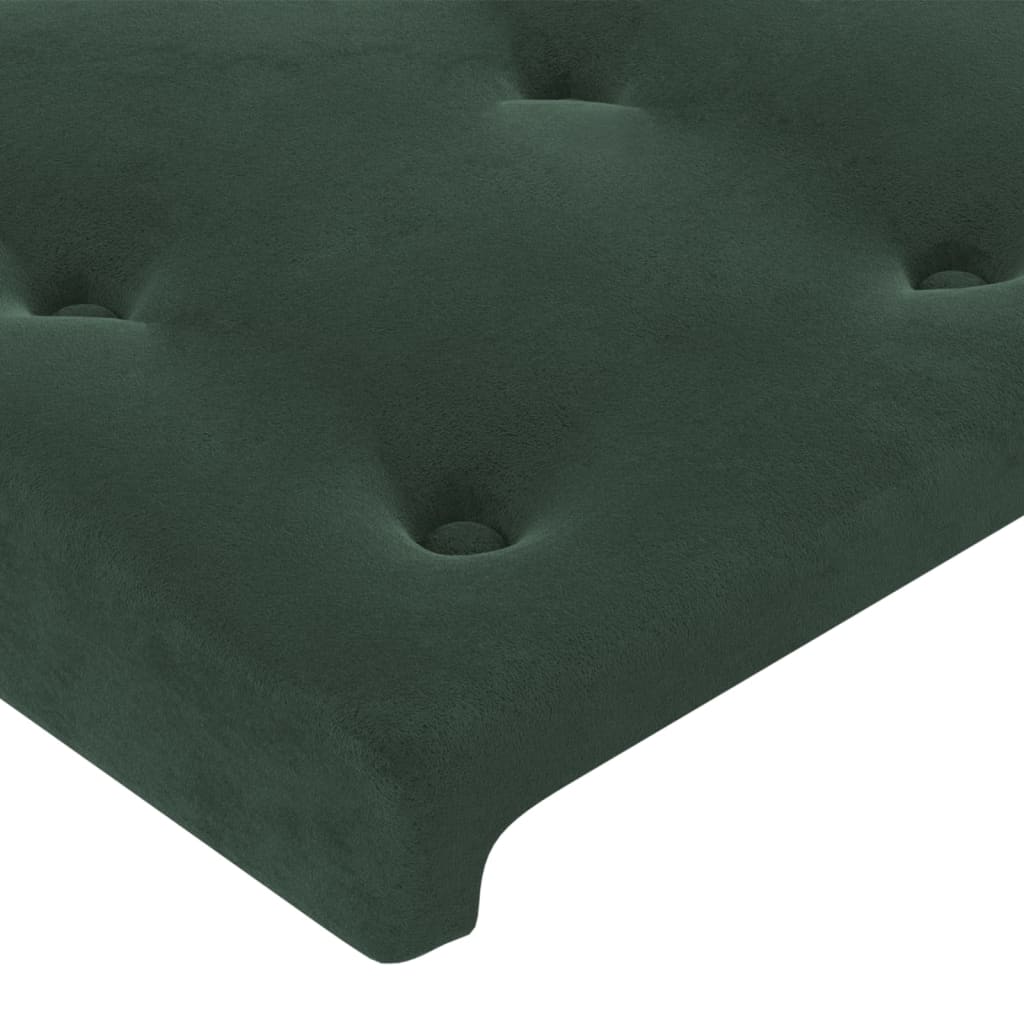 vidaXL Cabeceros 2 unidades de terciopelo verde oscuro 80x5x78/88 cm