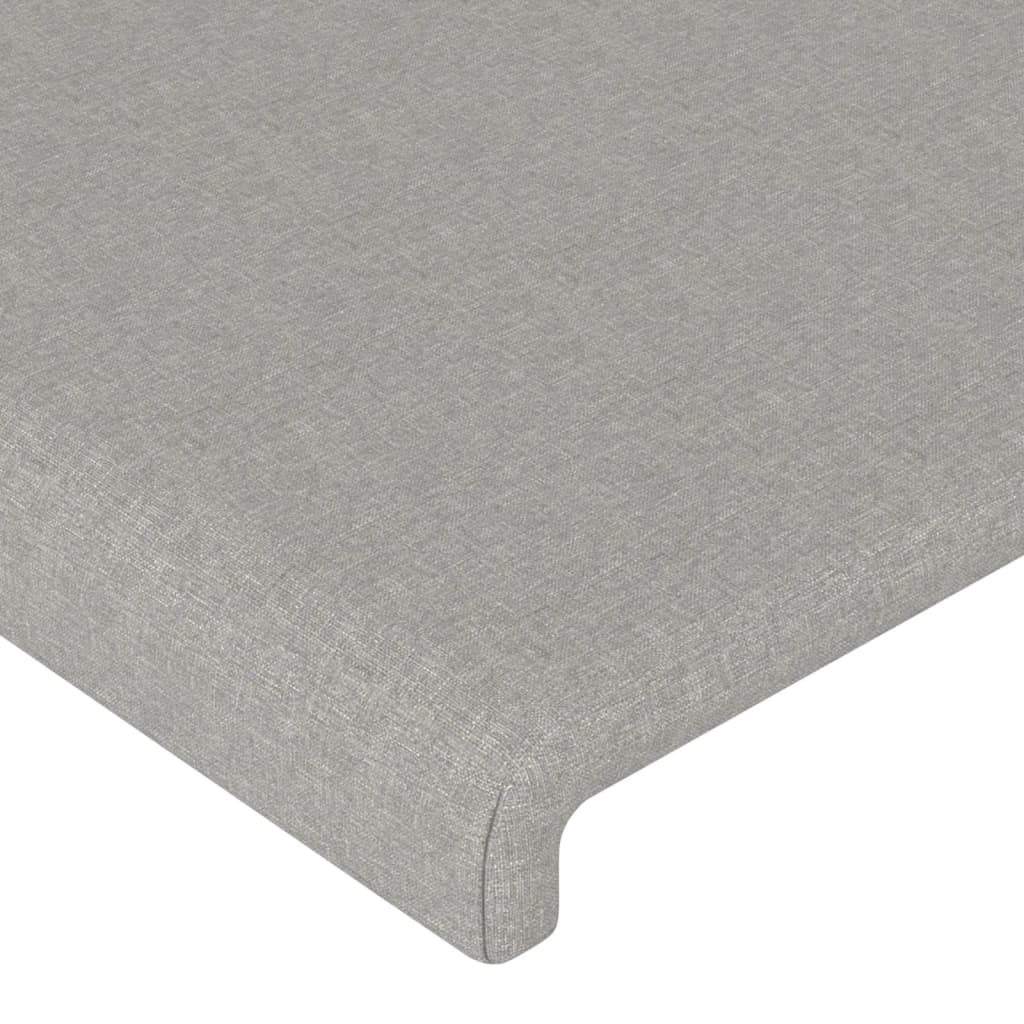 vidaXL Cabecero de tela gris claro 147x23x78/88 cm