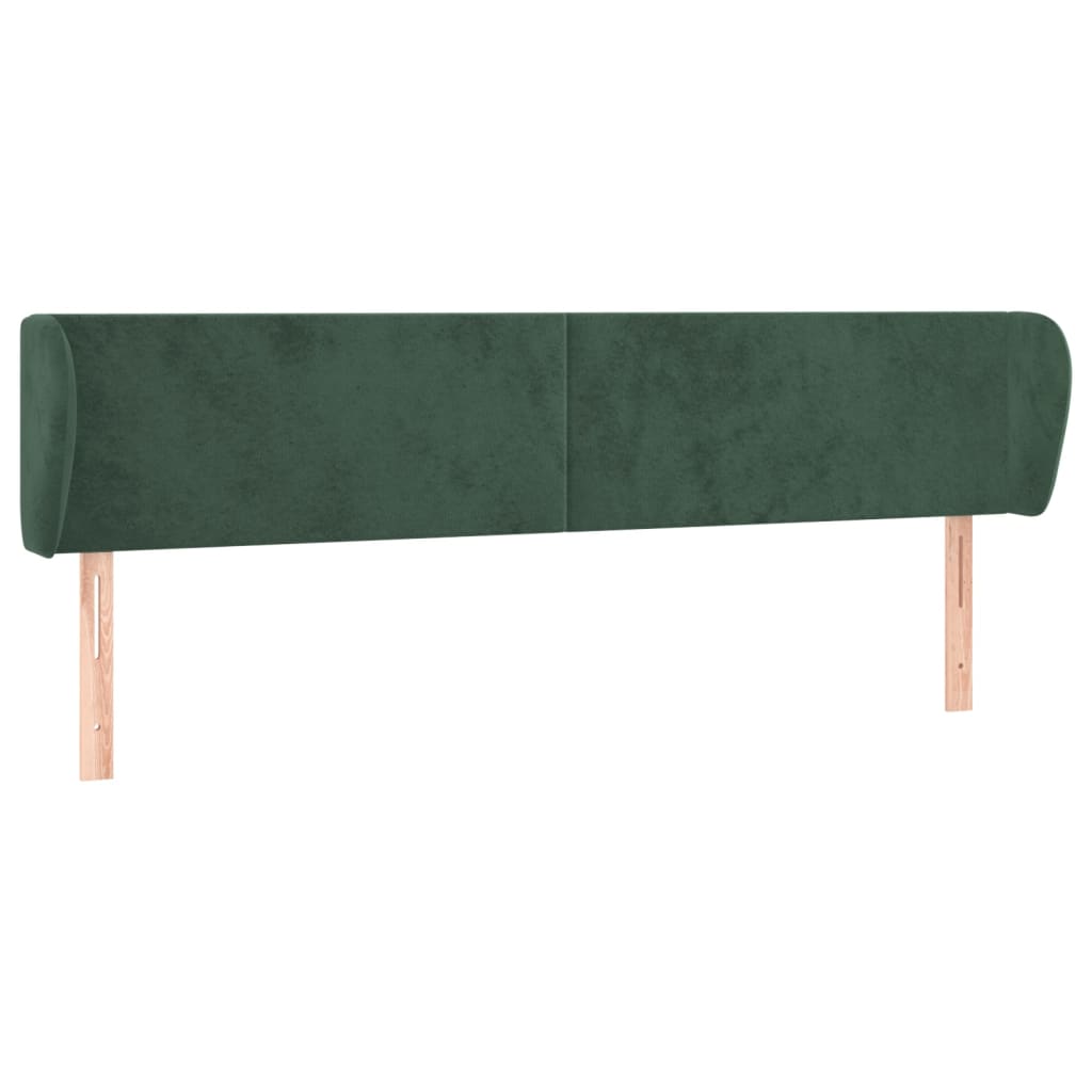 vidaXL Cabecero de terciopelo verde oscuro 163x23x78/88 cm