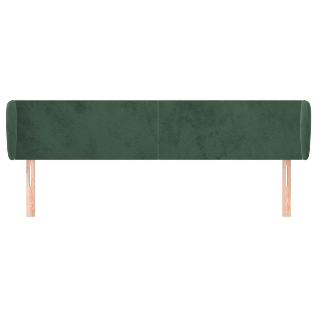 vidaXL Cabecero de terciopelo verde oscuro 163x23x78/88 cm