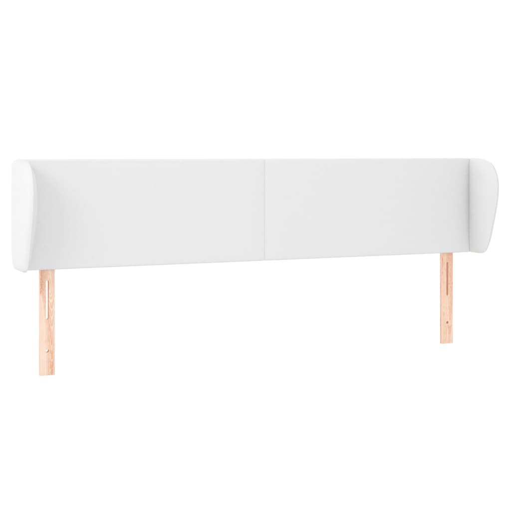 vidaXL Cabecero de cuero sintético blanco 183x23x78/88 cm