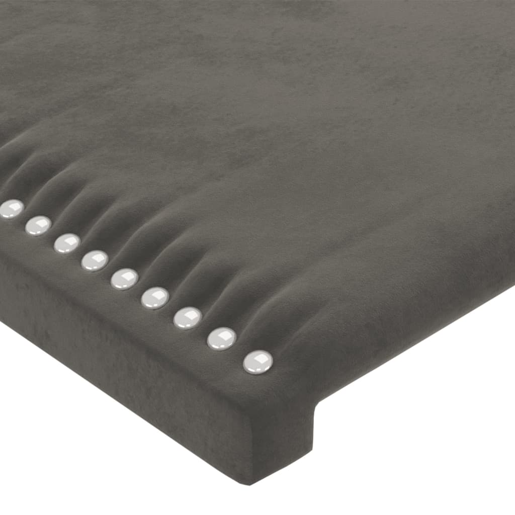 vidaXL Cabecero de terciopelo gris oscuro 93x23x78/88 cm