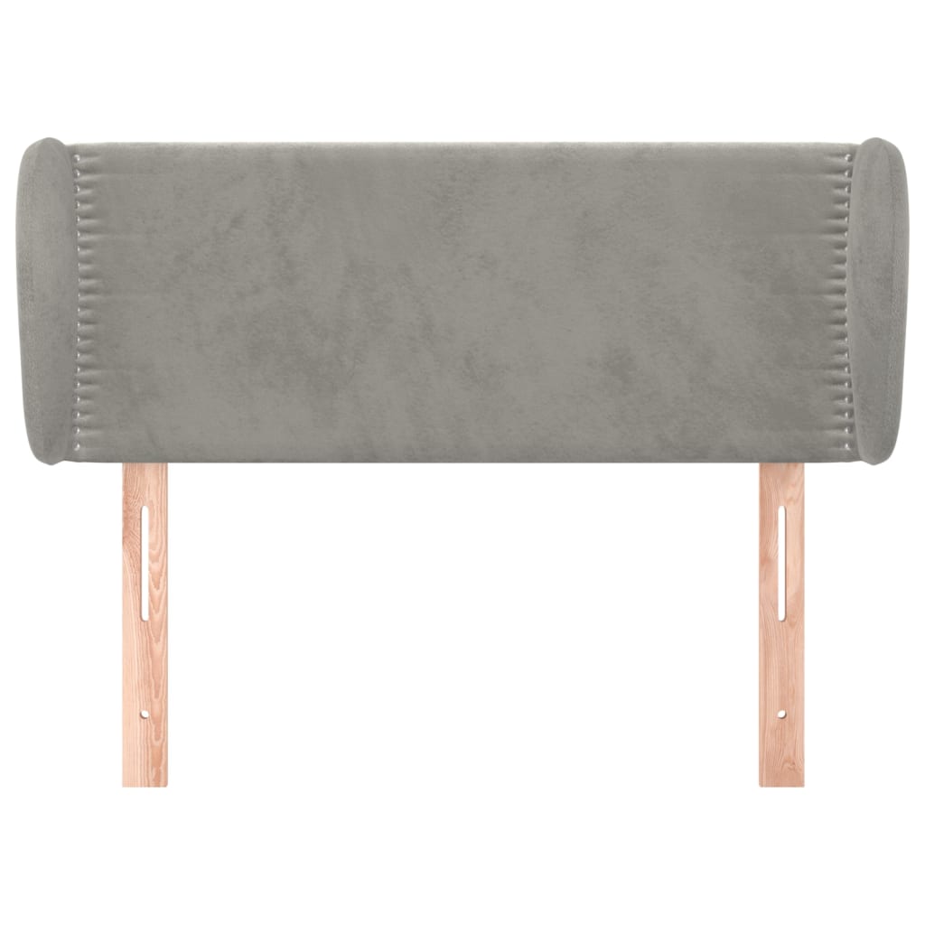 vidaXL Cabecero de terciopelo gris claro 103x23x78/88 cm