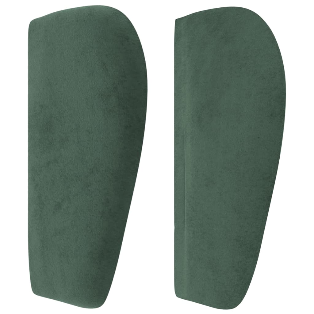 vidaXL Cabecero de terciopelo verde oscuro 103x23x78/88 cm