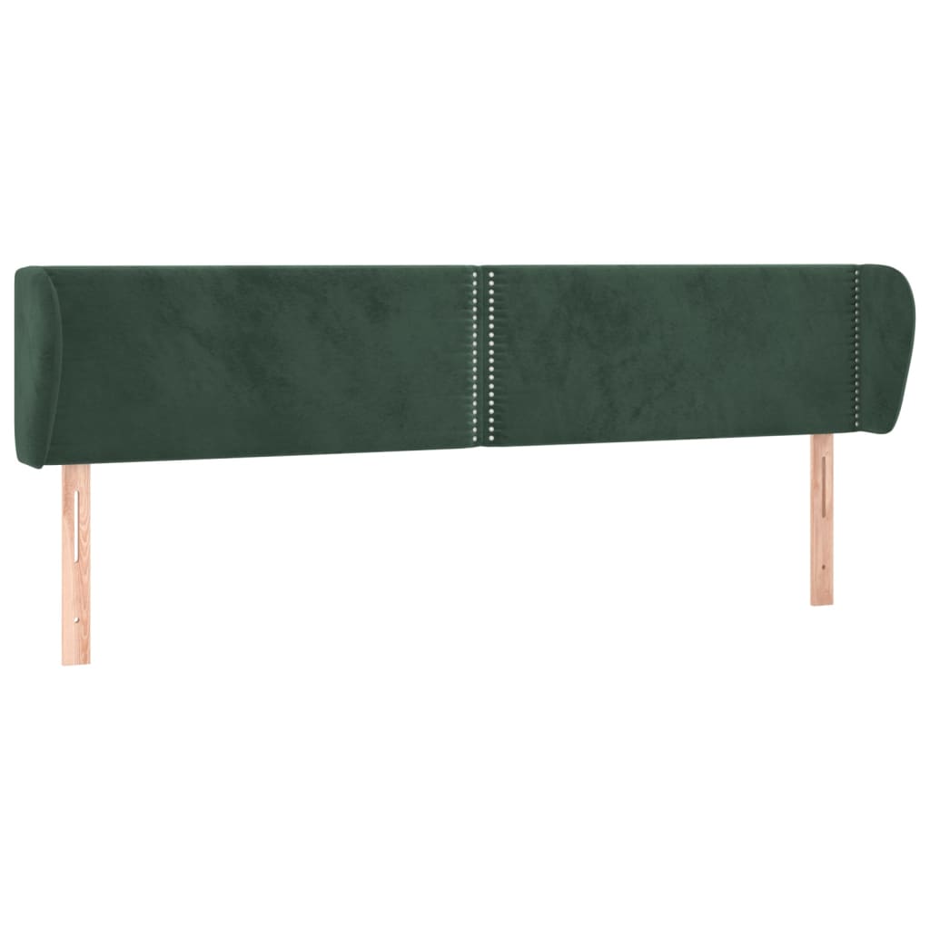 vidaXL Cabecero de terciopelo verde oscuro 163x23x78/88 cm