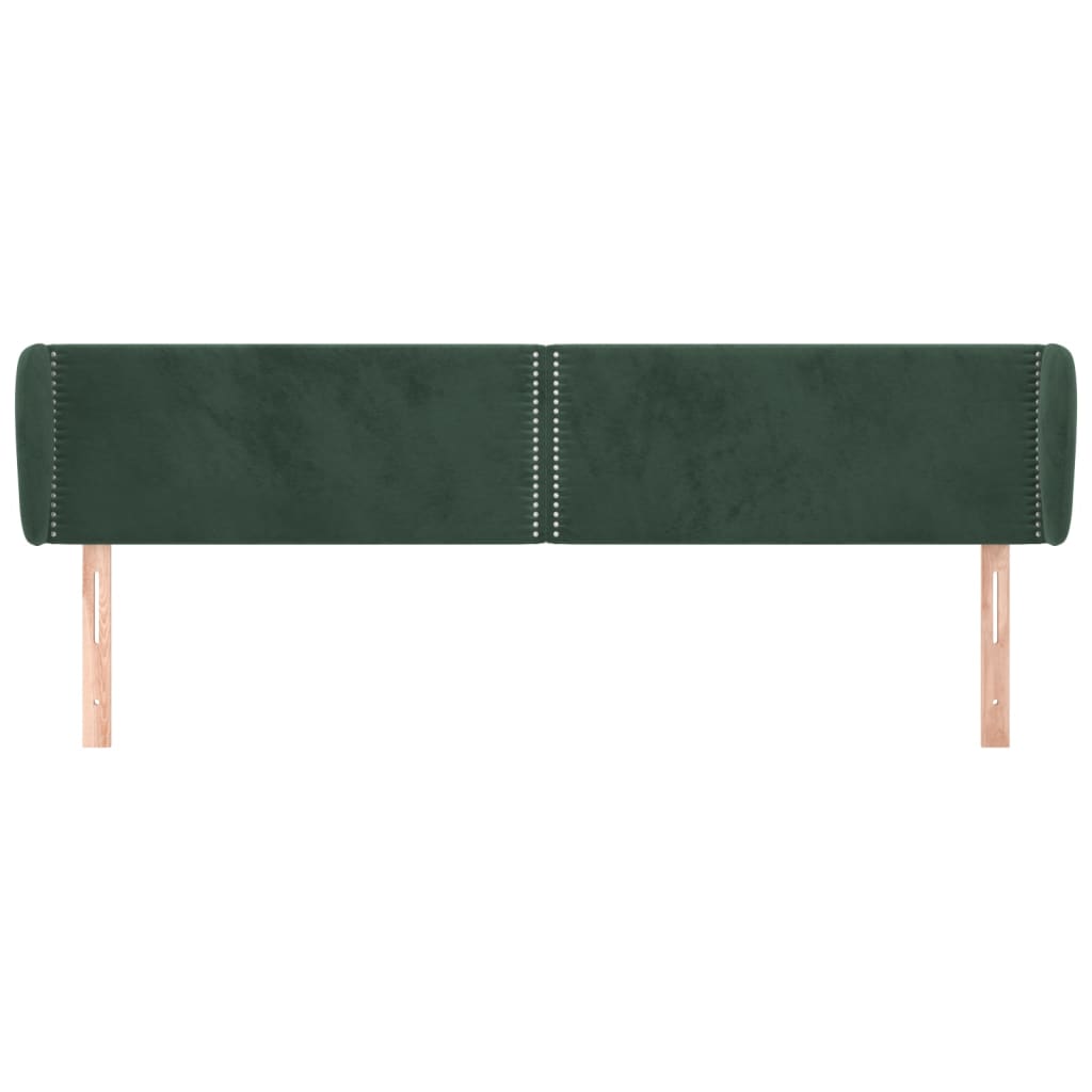 vidaXL Cabecero de terciopelo verde oscuro 163x23x78/88 cm