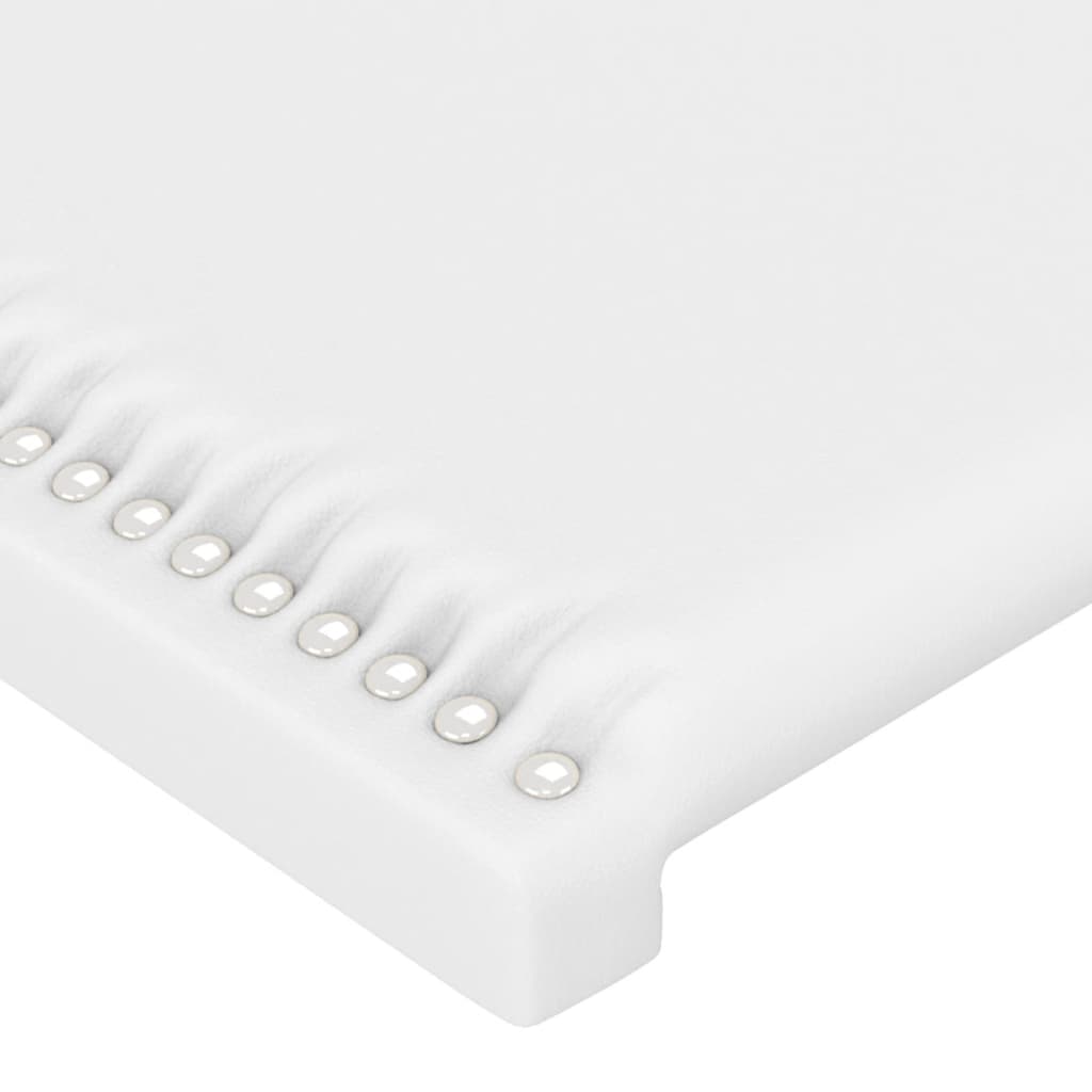 vidaXL Cabecero de cuero sintético blanco 103x23x78/88 cm