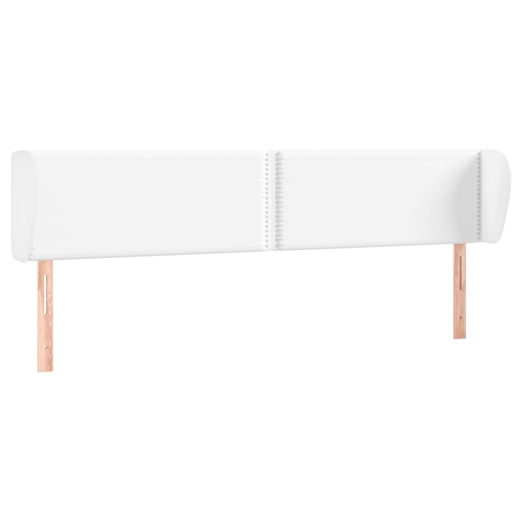 vidaXL Cabecero de cuero sintético blanco 163x23x78/88 cm