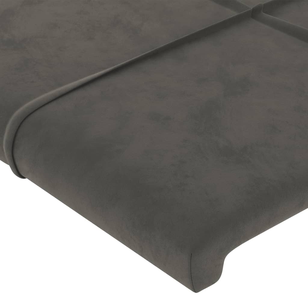 vidaXL Cabecero de terciopelo gris oscuro 103x23x78/88 cm