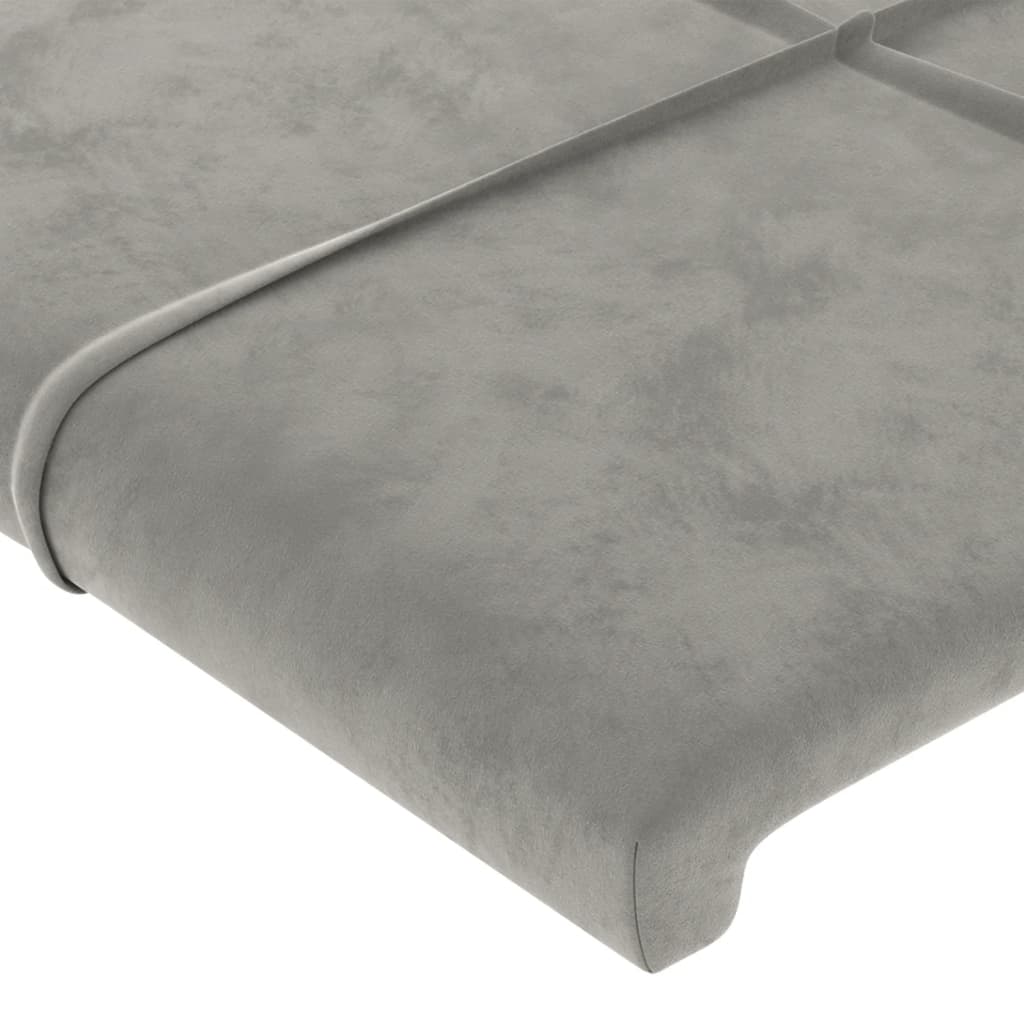 vidaXL Cabecero de terciopelo gris claro 147x23x78/88 cm