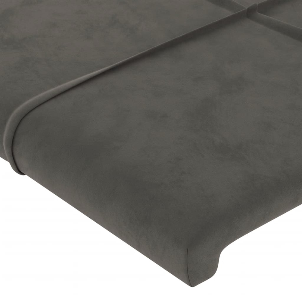 vidaXL Cabecero de terciopelo gris oscuro 147x23x78/88 cm