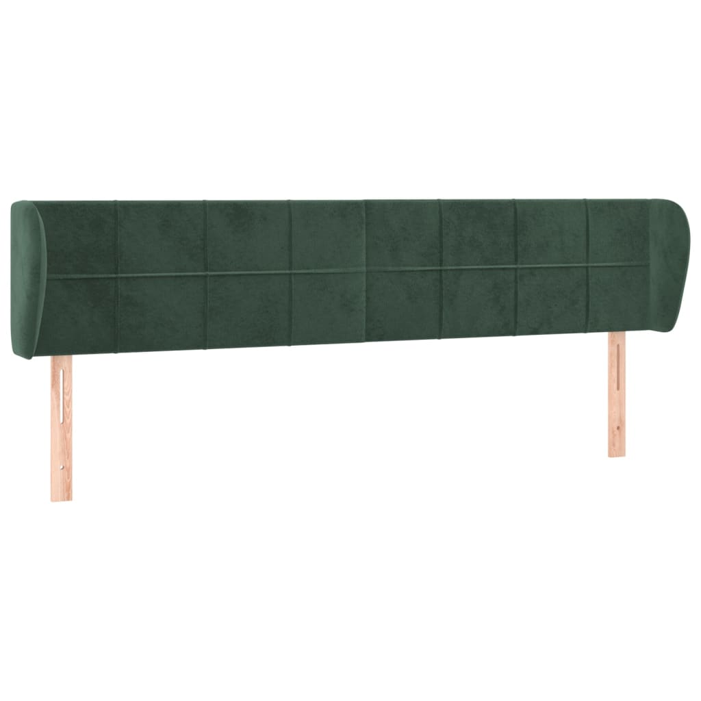 vidaXL Cabecero de terciopelo verde oscuro 163x23x78/88 cm