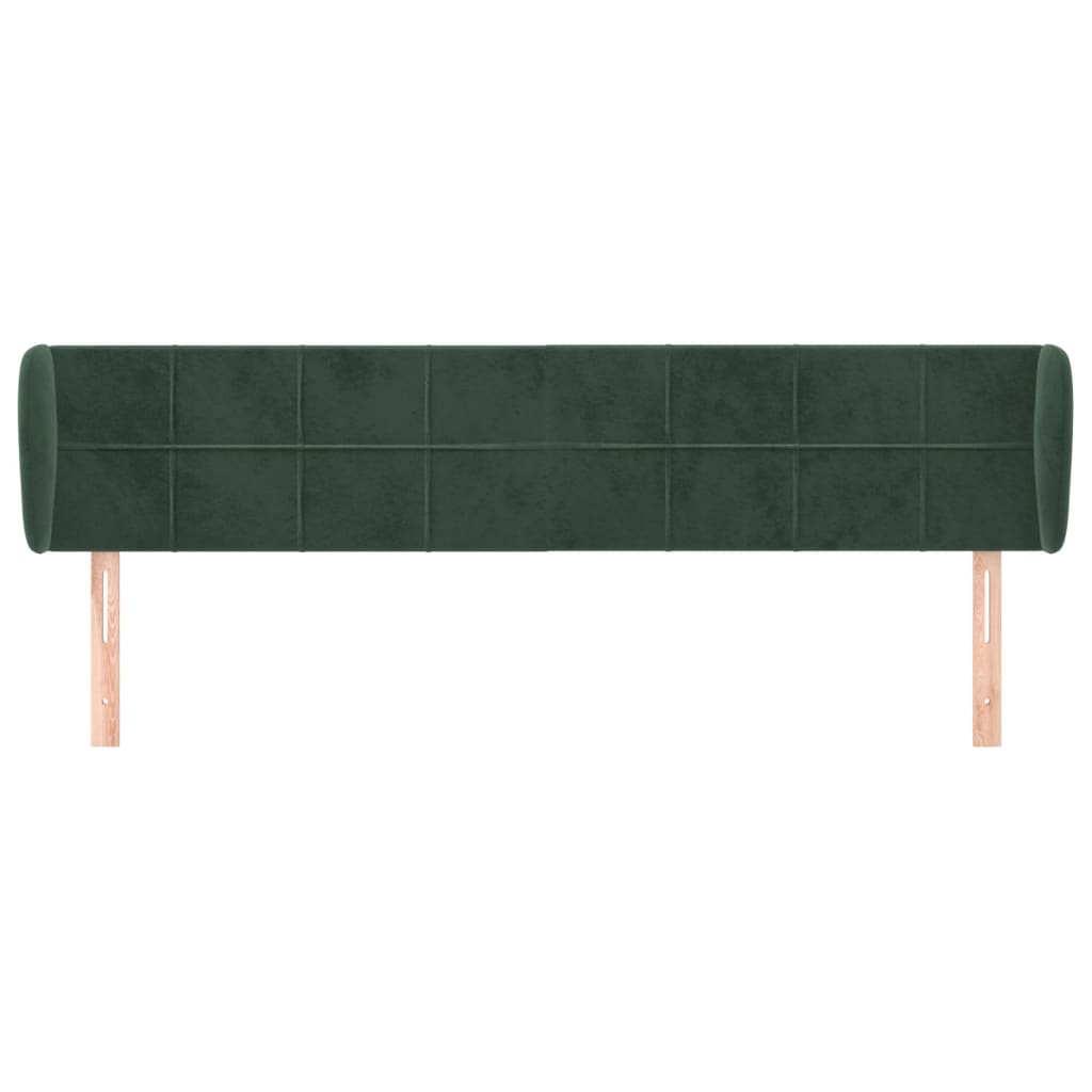 vidaXL Cabecero de terciopelo verde oscuro 163x23x78/88 cm