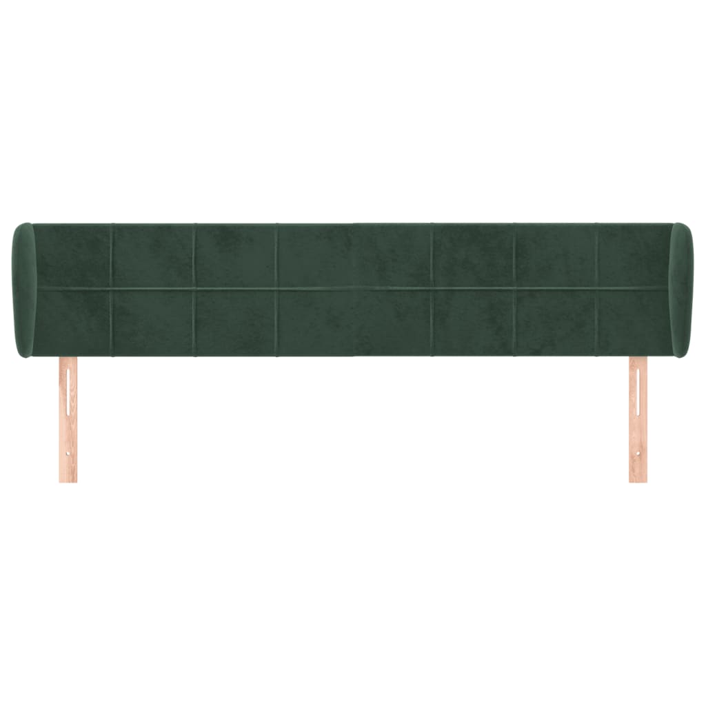 vidaXL Cabecero de terciopelo verde oscuro 183x23x78/88 cm