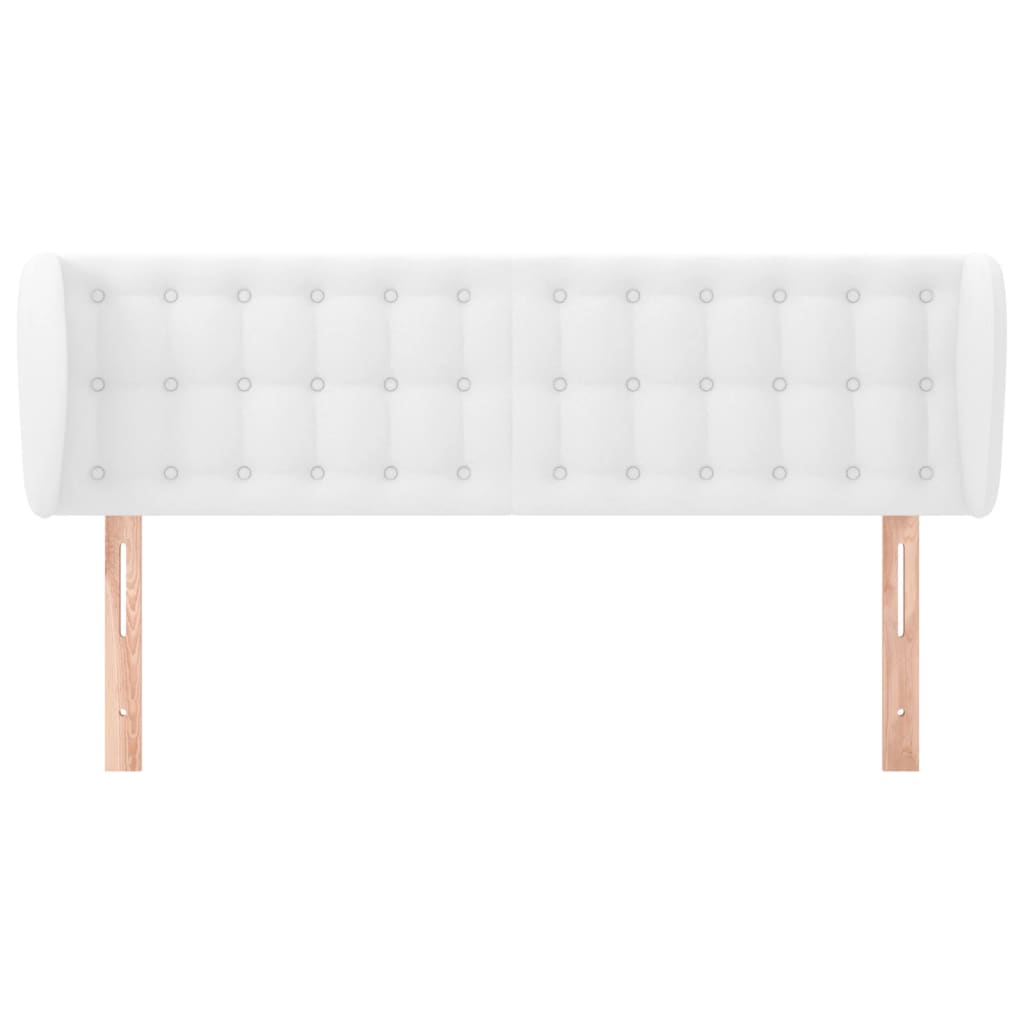 vidaXL Cabecero de cuero sintético blanco 147x23x78/88 cm