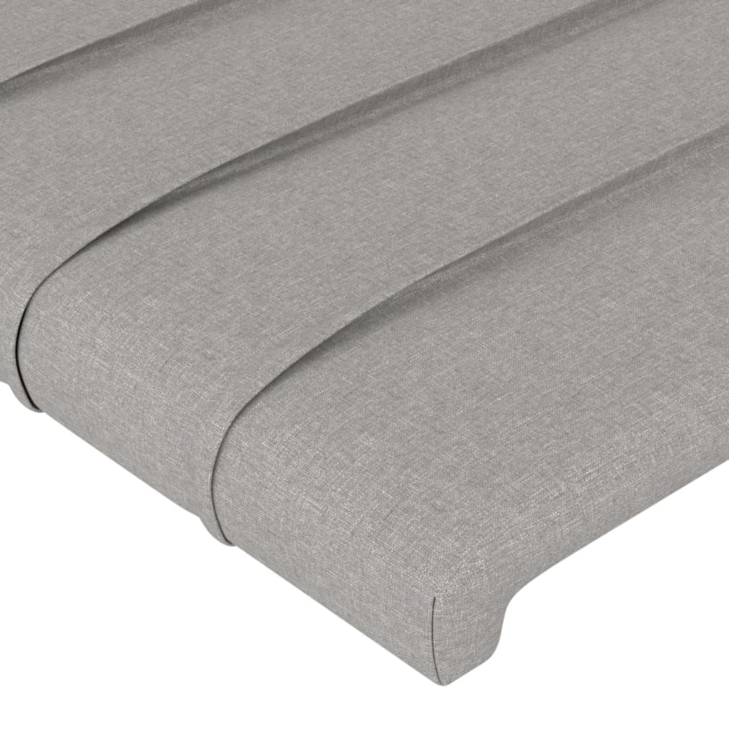 vidaXL Cabecero de tela gris claro 147x23x78/88 cm