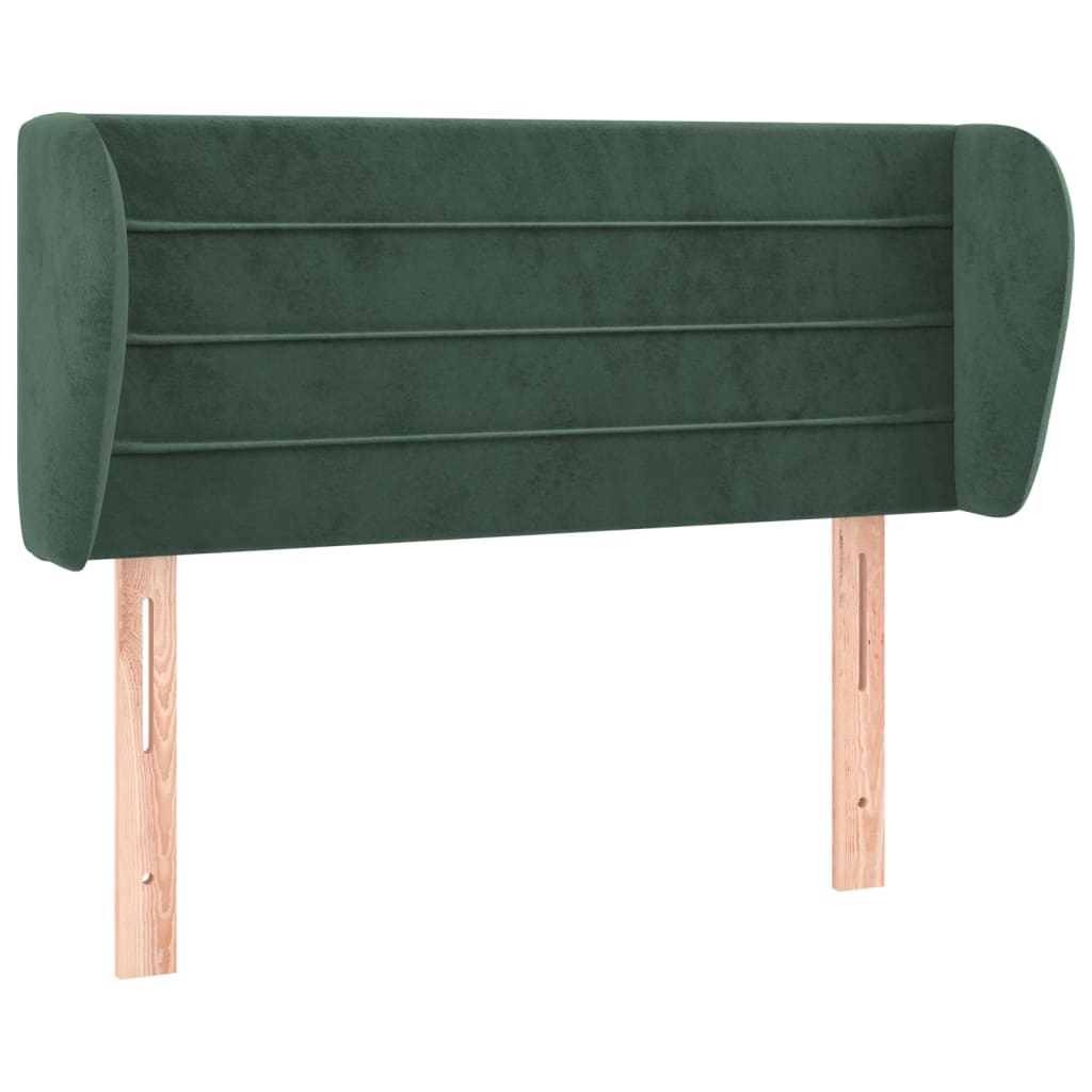 vidaXL Cabecero de terciopelo verde oscuro 83x23x78/88 cm