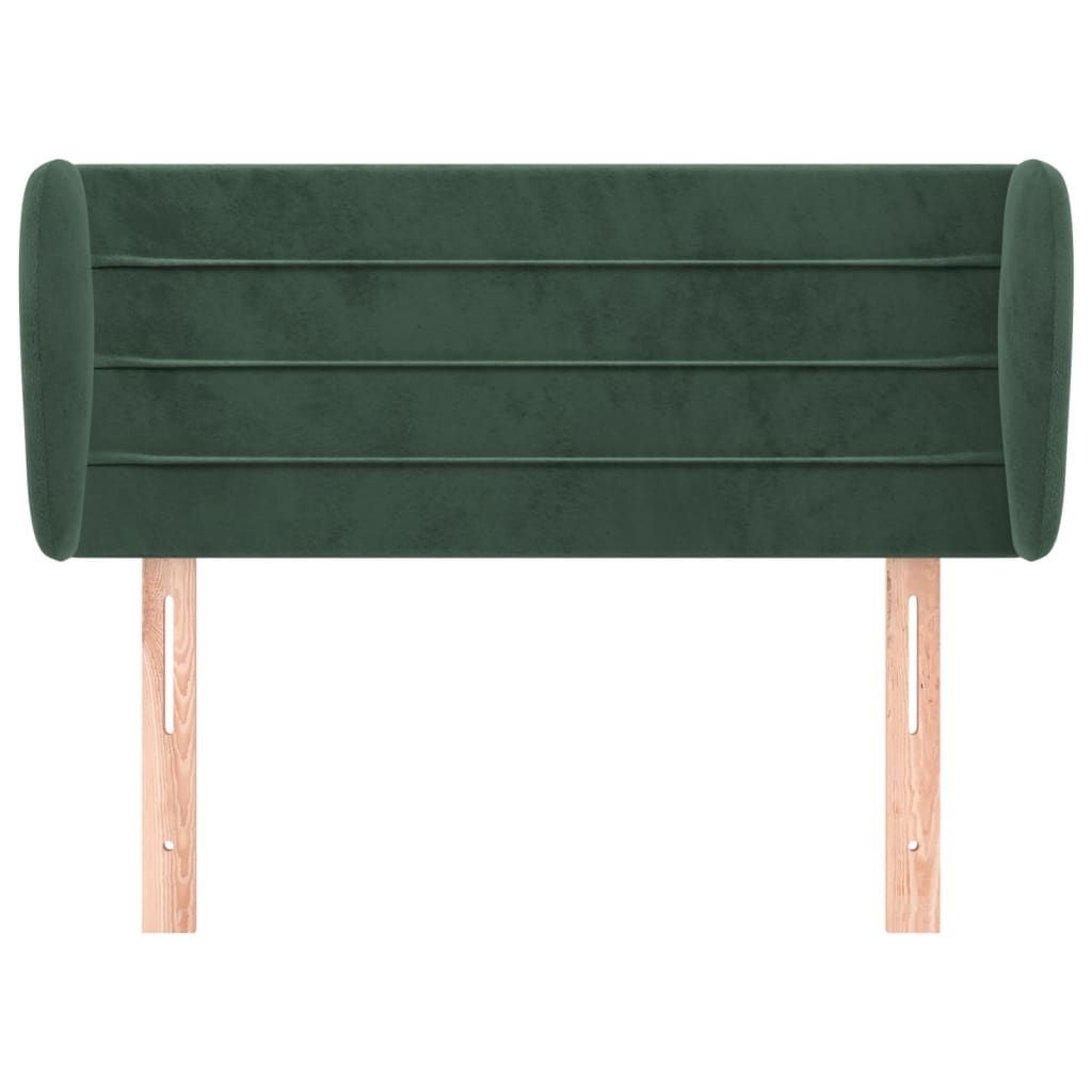 vidaXL Cabecero de terciopelo verde oscuro 83x23x78/88 cm