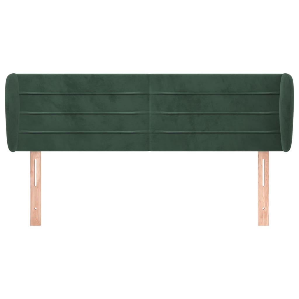 vidaXL Cabecero de terciopelo verde oscuro 147x23x78/88 cm