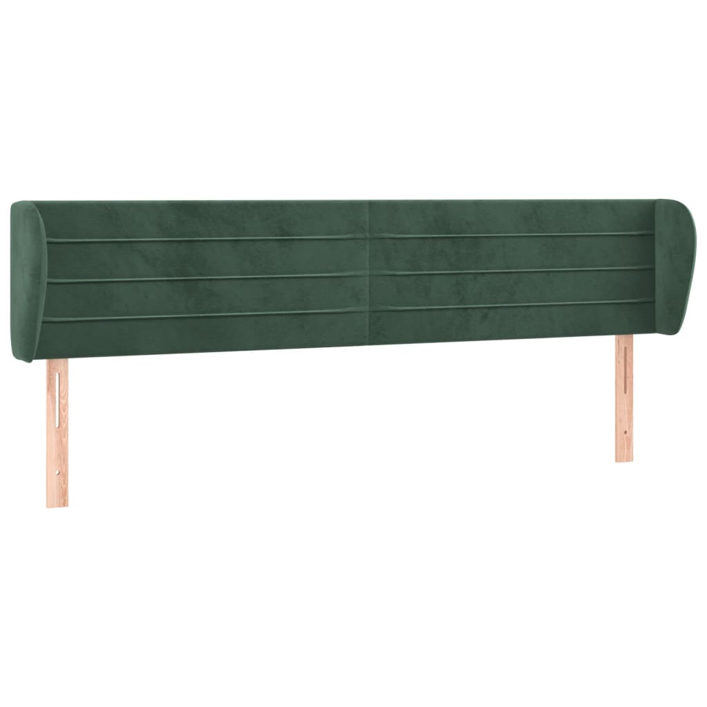 vidaXL Cabecero de terciopelo verde oscuro 163x23x78/88 cm