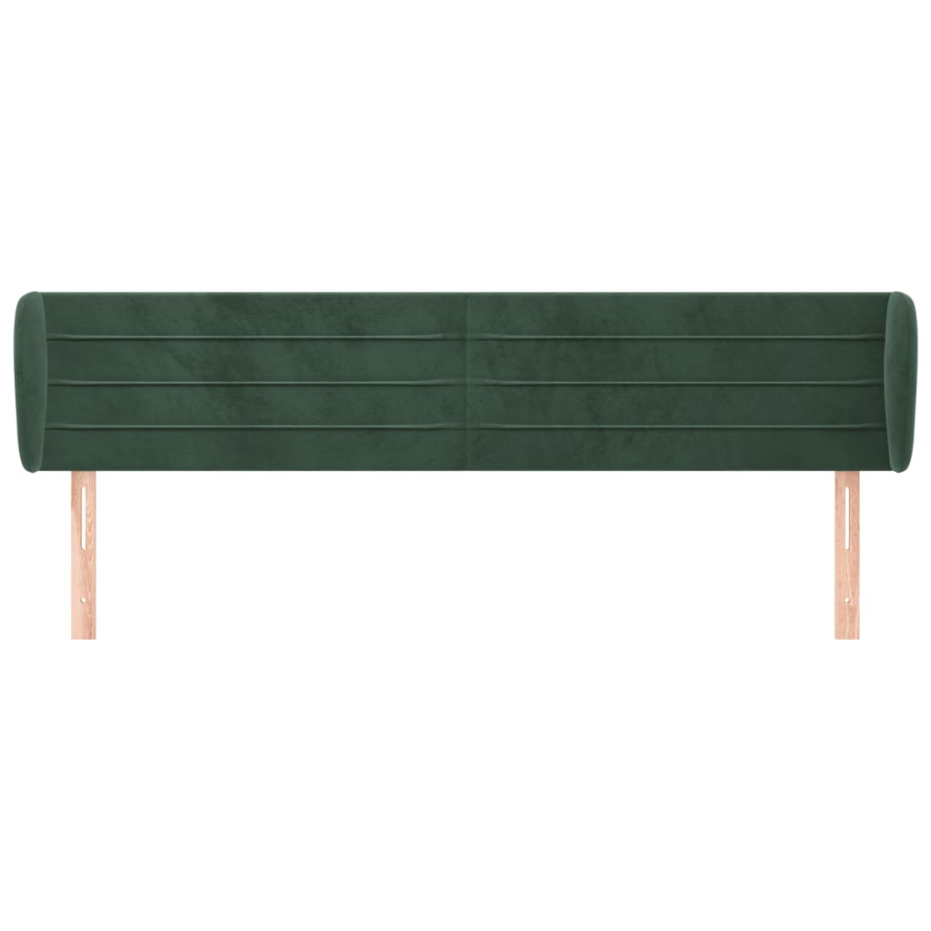 vidaXL Cabecero de terciopelo verde oscuro 203x23x78/88 cm