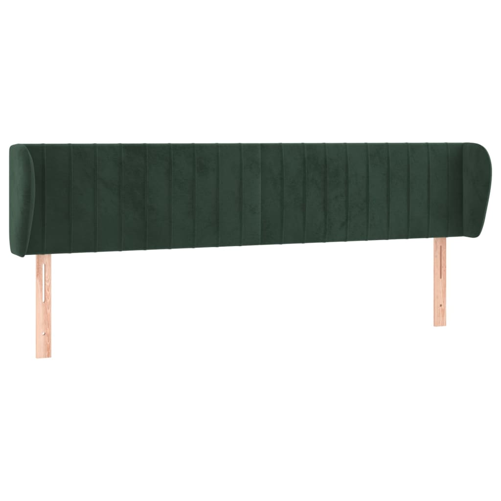 vidaXL Cabecero de terciopelo verde oscuro 163x23x78/88 cm