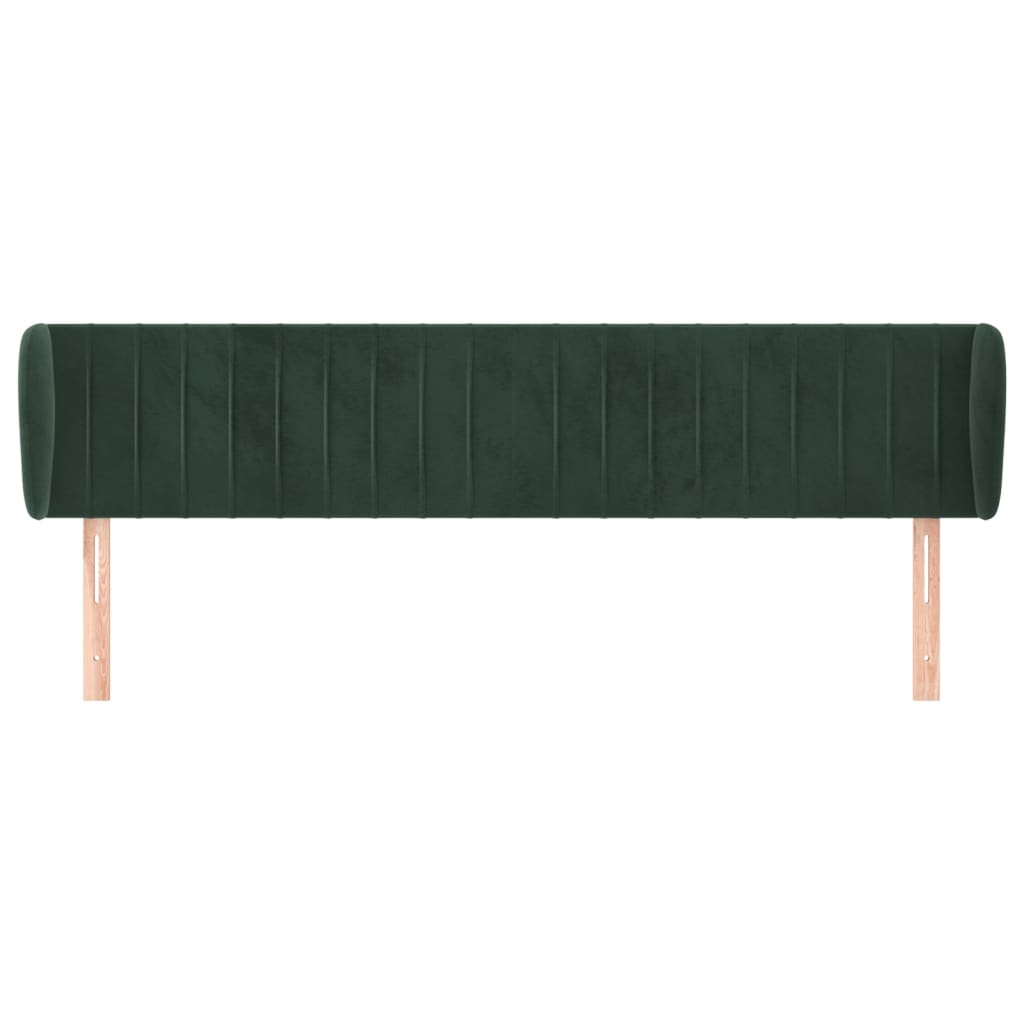 vidaXL Cabecero de terciopelo verde oscuro 163x23x78/88 cm