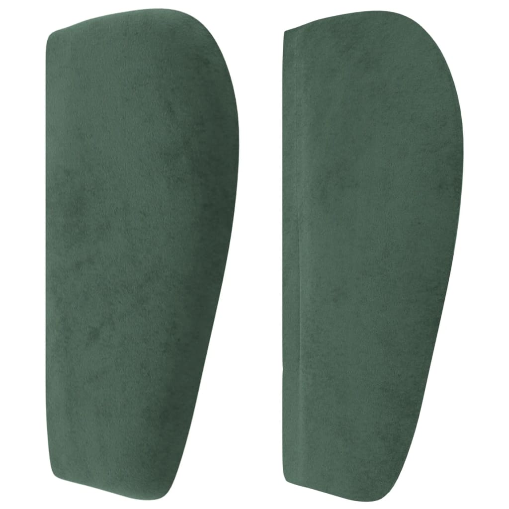 vidaXL Cabecero de terciopelo verde oscuro 163x23x78/88 cm