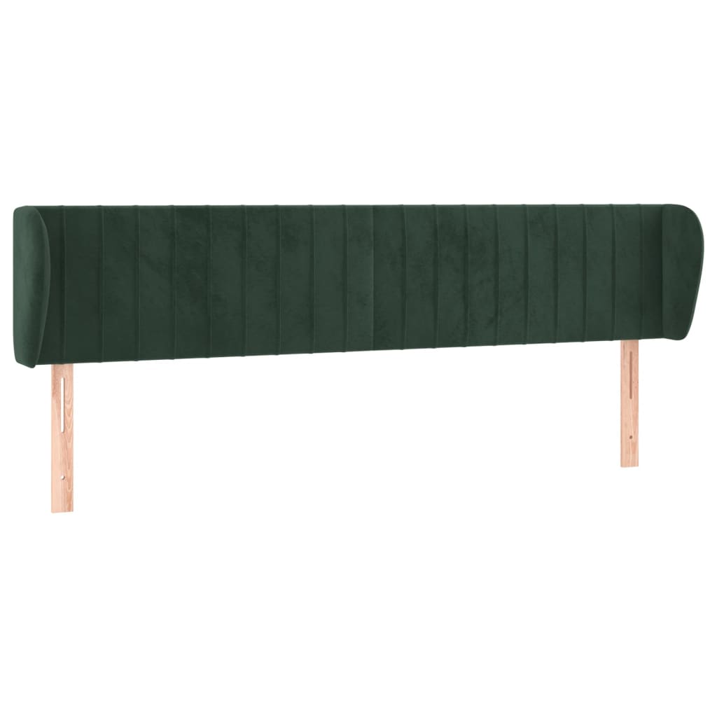 vidaXL Cabecero de terciopelo verde oscuro 183x23x78/88 cm