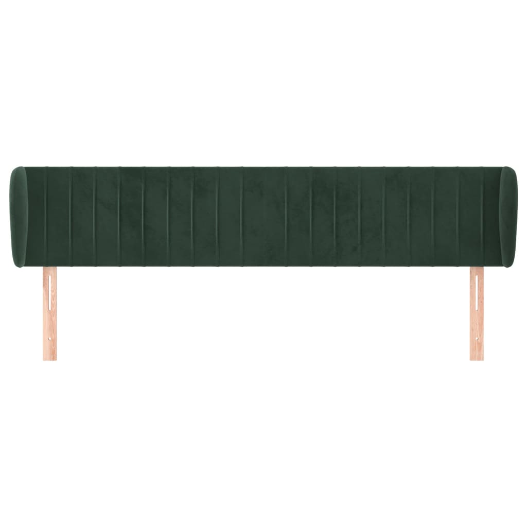 vidaXL Cabecero de terciopelo verde oscuro 183x23x78/88 cm