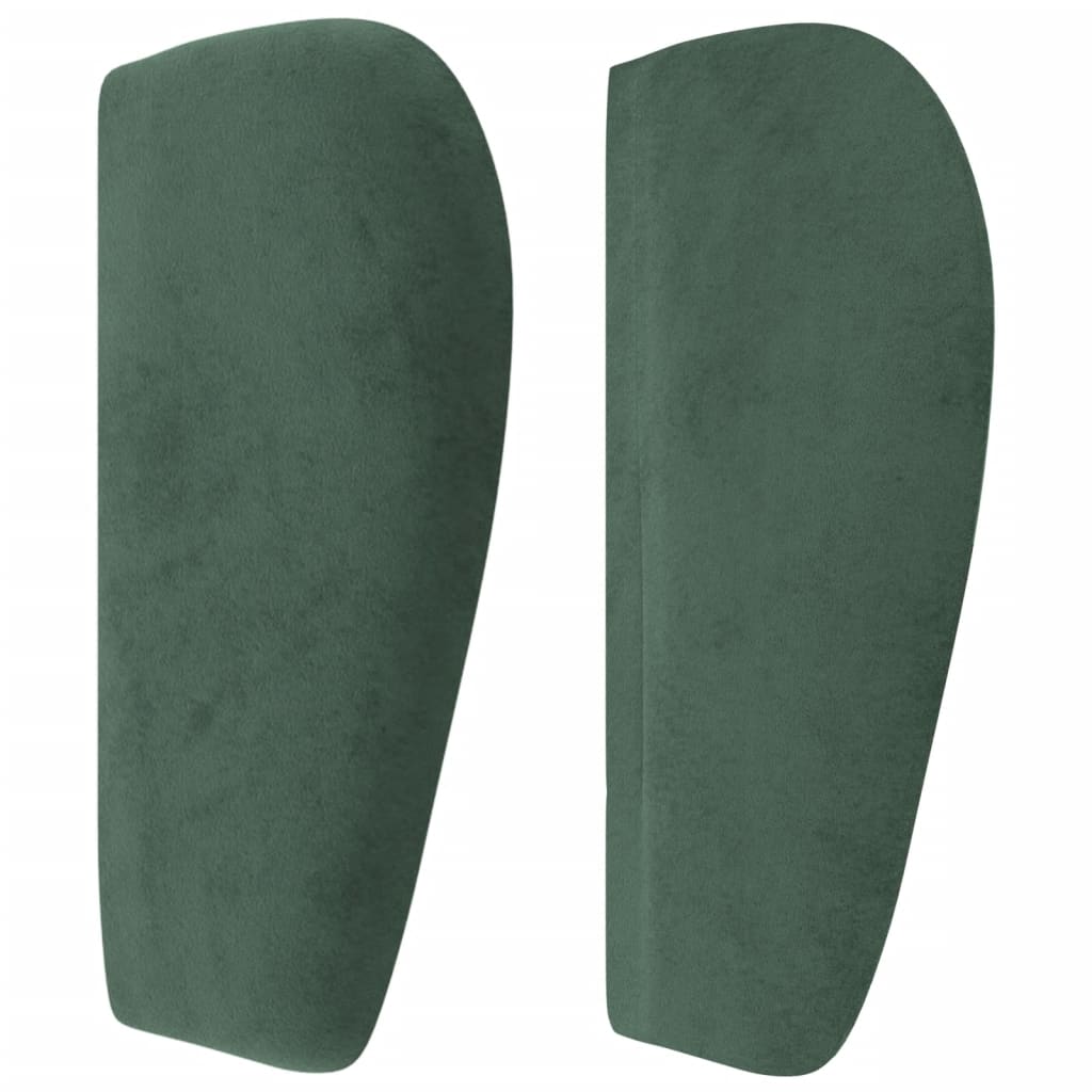 vidaXL Cabecero de terciopelo verde oscuro 183x23x78/88 cm