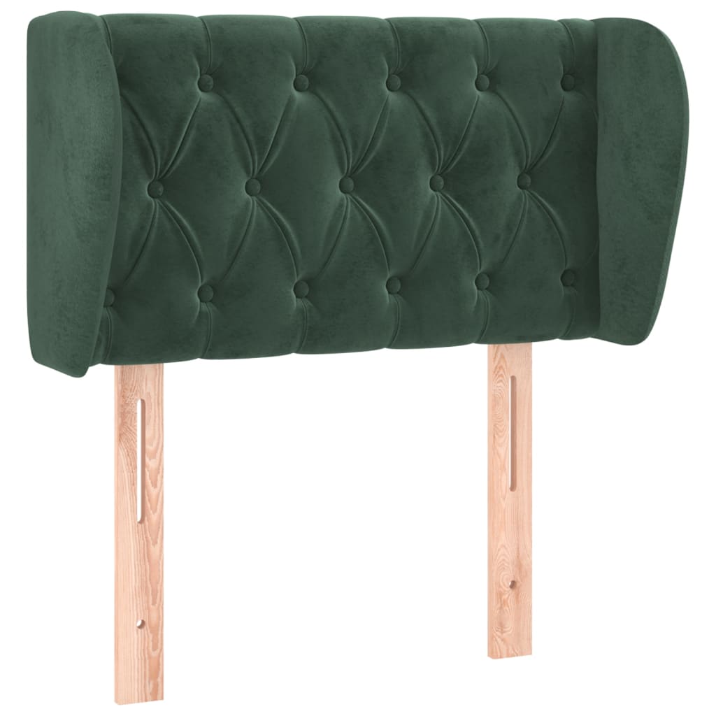 vidaXL Cabecero de terciopelo verde oscuro 83x23x78/88 cm