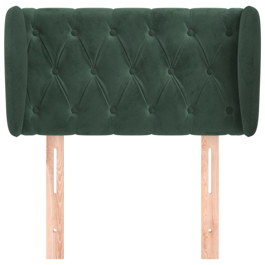 vidaXL Cabecero de terciopelo verde oscuro 83x23x78/88 cm