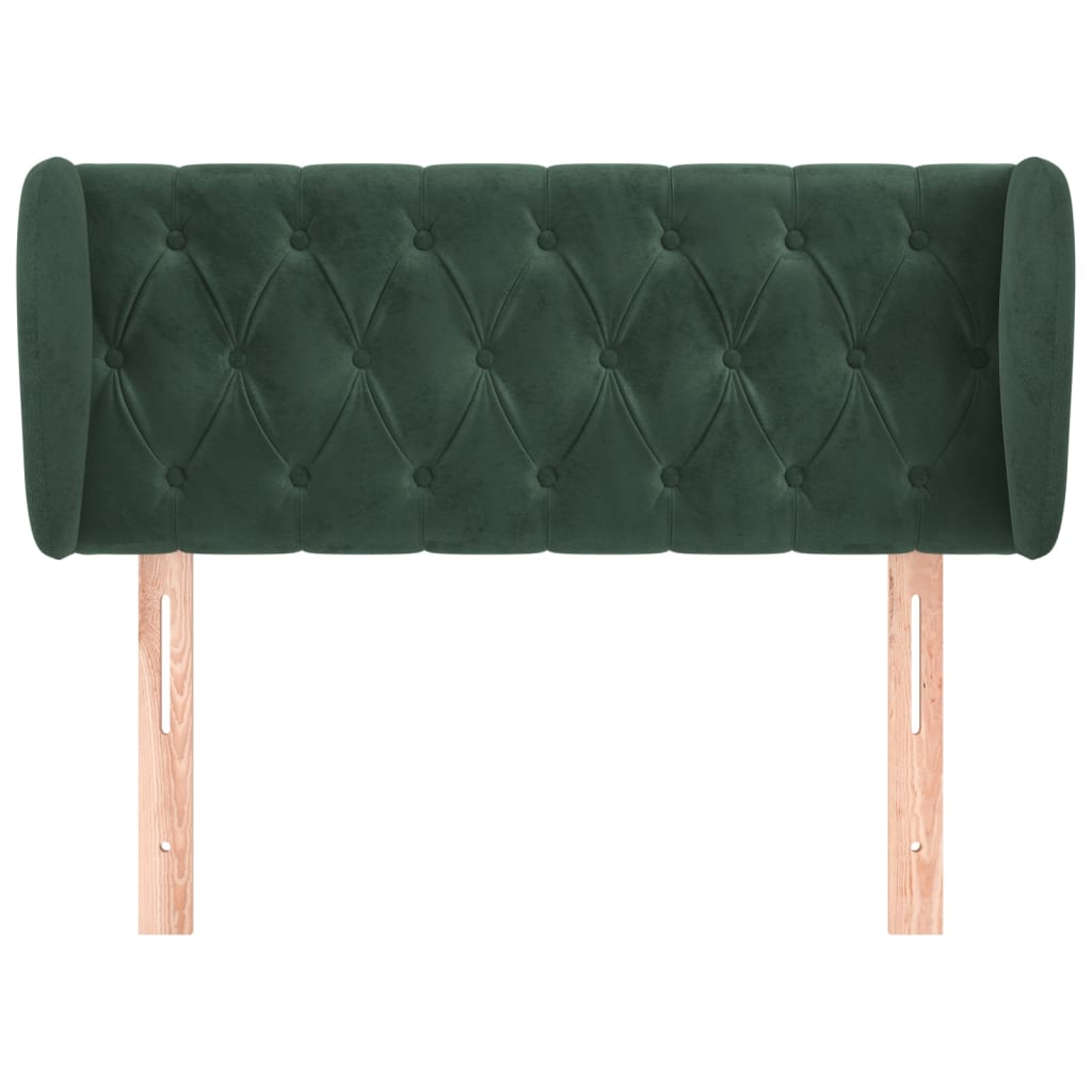 vidaXL Cabecero de terciopelo verde oscuro 103x23x78/88 cm