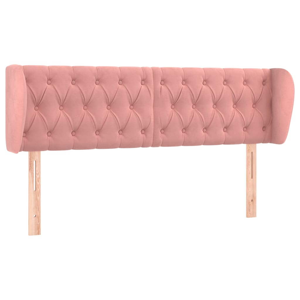 vidaXL Cabecero de terciopelo rosa 147x23x78/88 cm