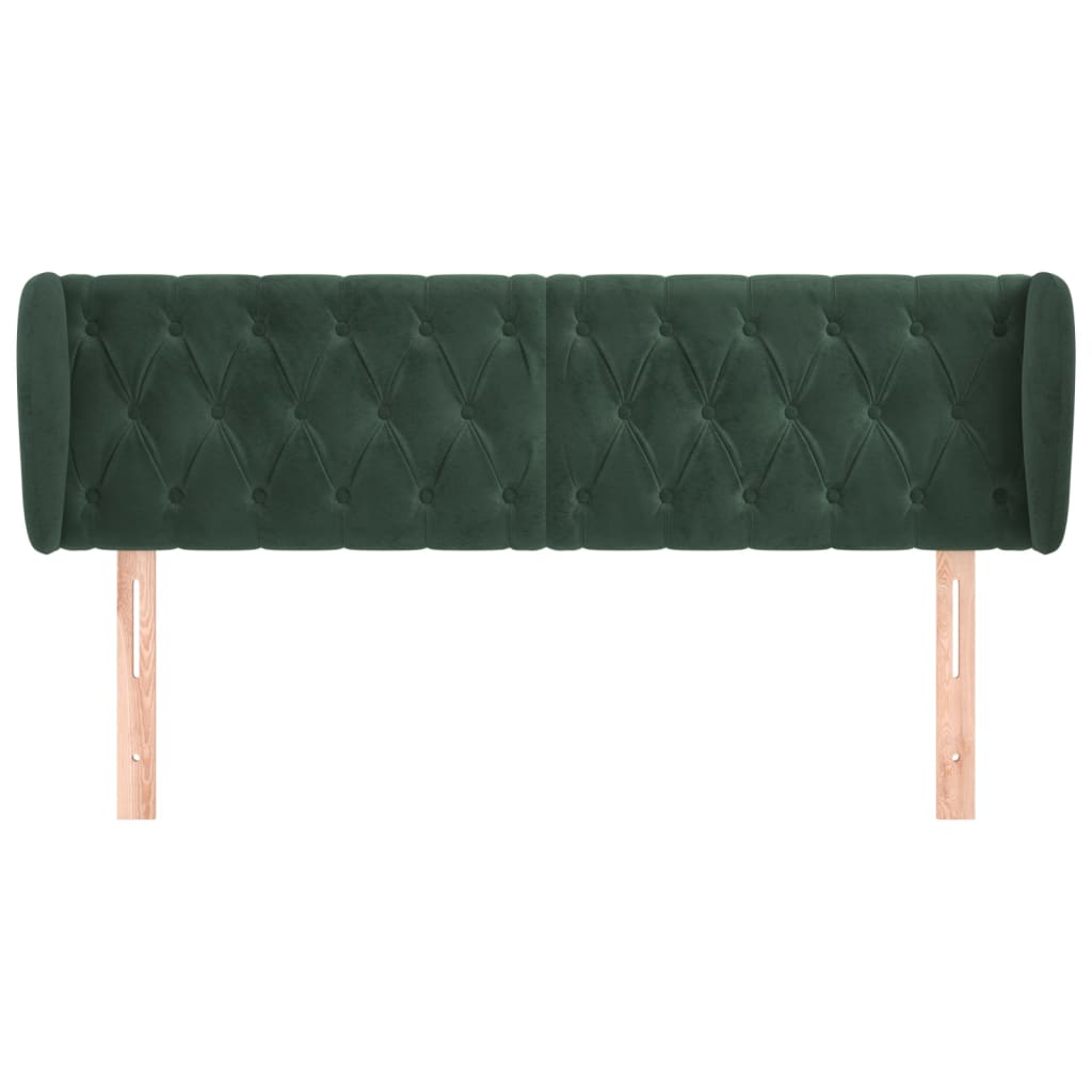 vidaXL Cabecero de terciopelo verde oscuro 163x23x78/88 cm