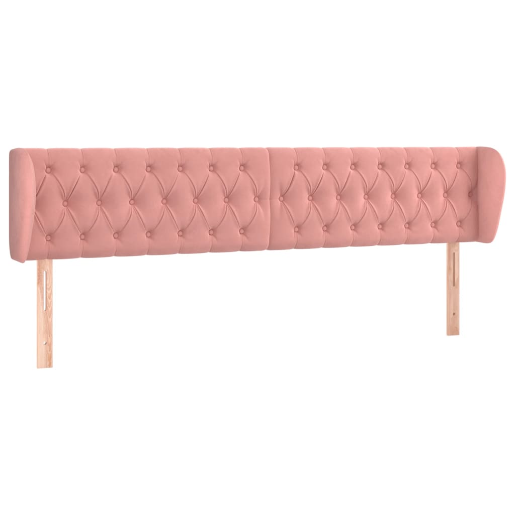 vidaXL Cabecero de terciopelo rosa 203x23x78/88 cm