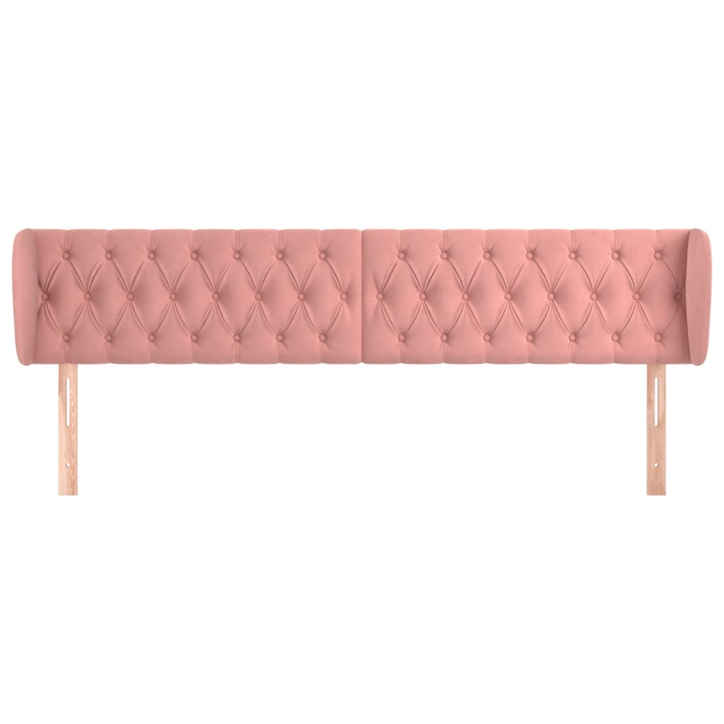 vidaXL Cabecero de terciopelo rosa 203x23x78/88 cm