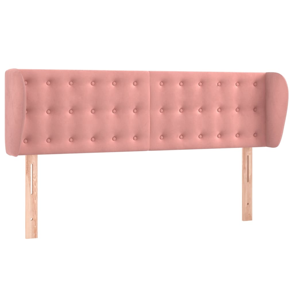 vidaXL Cabecero de terciopelo rosa 147x23x78/88 cm