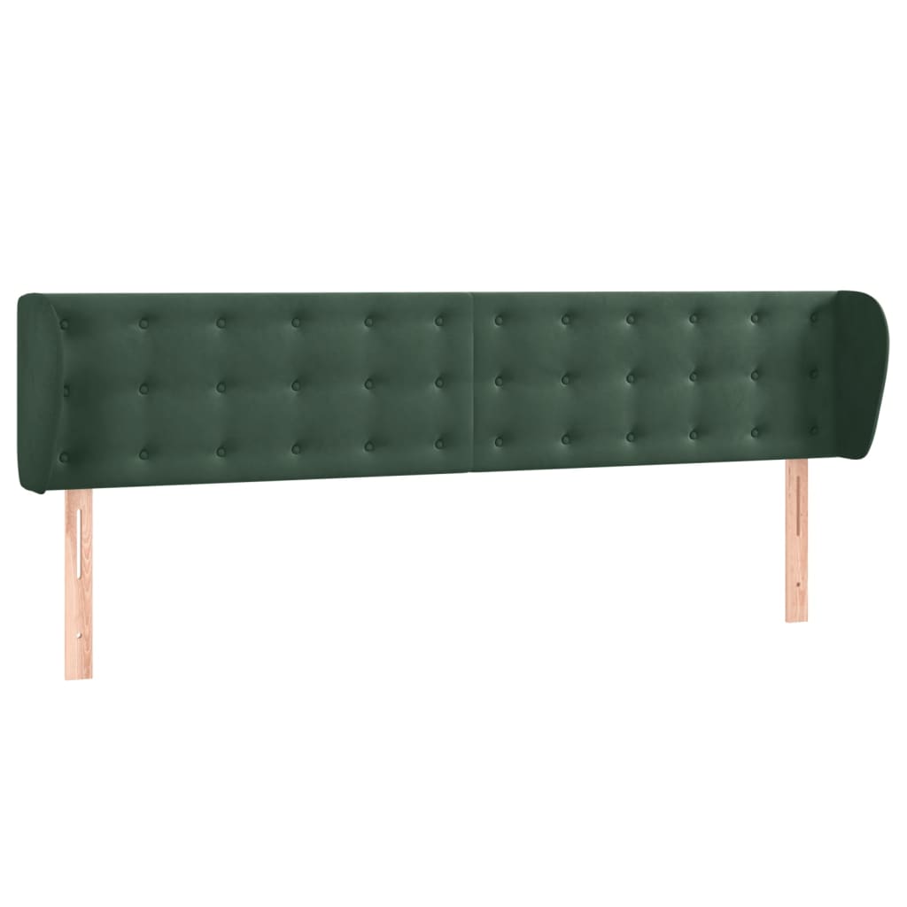 vidaXL Cabecero de terciopelo verde oscuro 183x23x78/88 cm