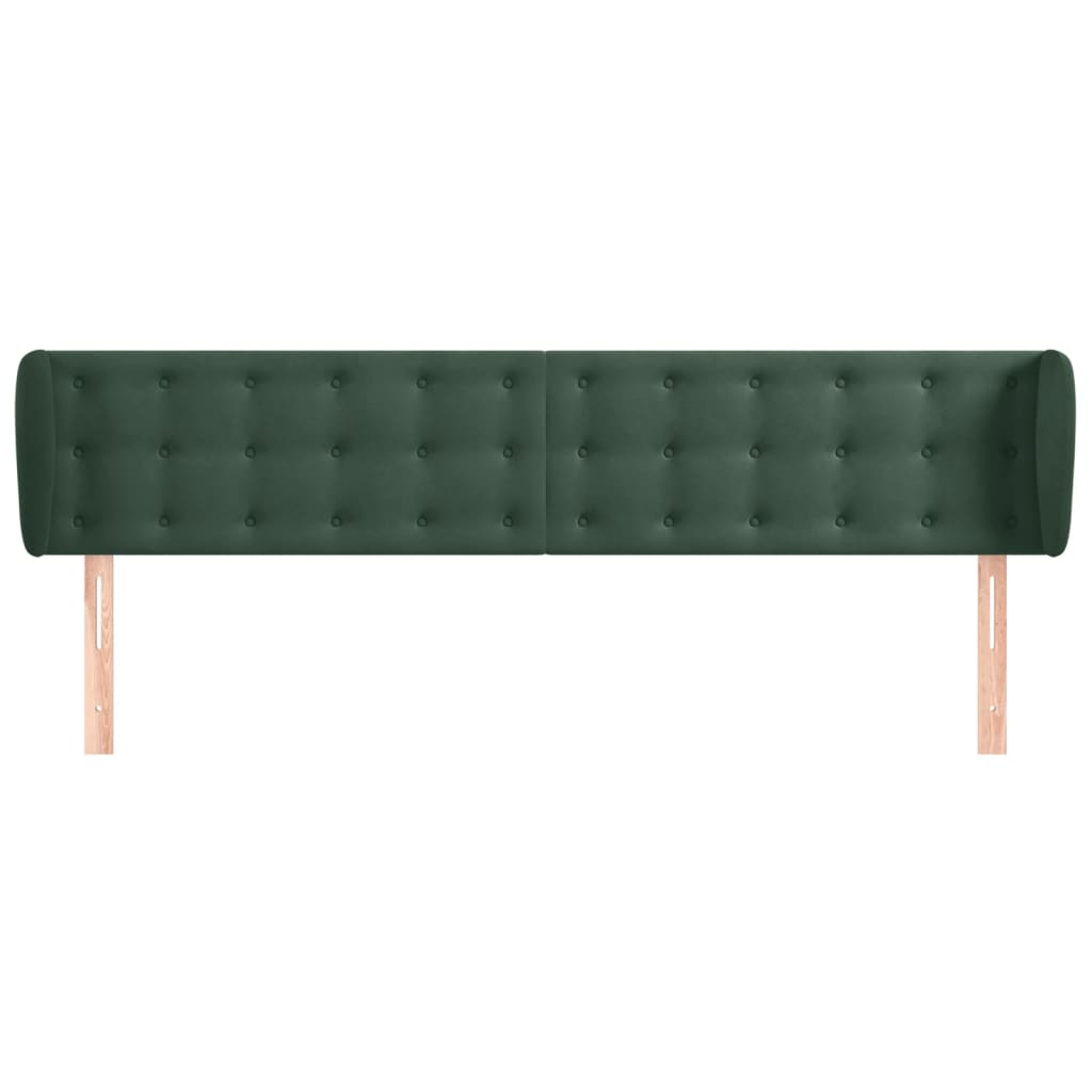 vidaXL Cabecero de terciopelo verde oscuro 183x23x78/88 cm